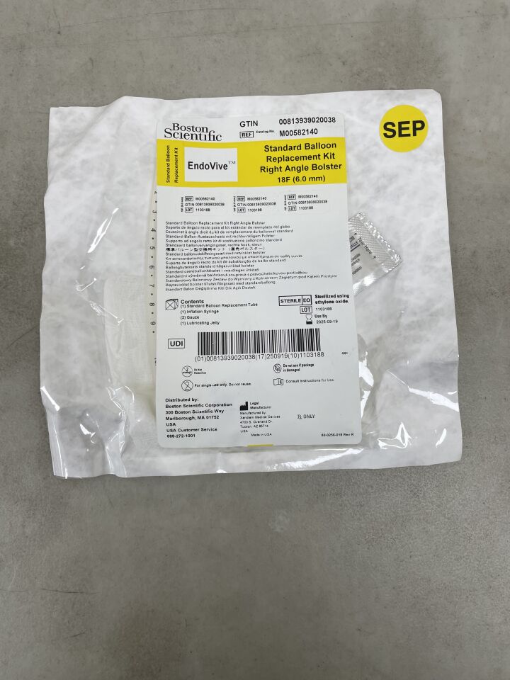 8214 - BOSTON SCIENTIFIC - endovive percutaneous standard balloon replacement 18fr, (EA) - ( Expiry Date: 2025-09-19 )