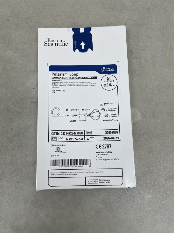 155223 - BOSTON SCIENTIFIC - Polaris Loop Ureteral Stent - Dual Durometer Percuflex Material - 5Fr x 26cm, (BX/1) - ( Expiry Date: 2026-01-29 )