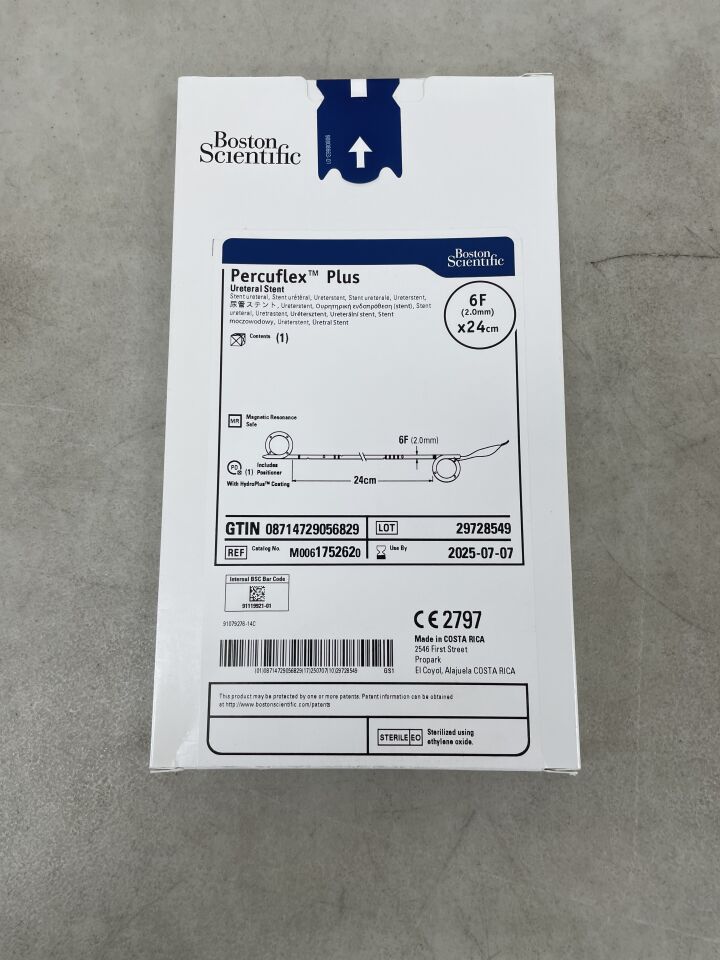 175262 - BOSTON SCIENTIFIC - Percuflex Plus Ureteral Stent, 6F x 24cm, (BX/1) - ( Expiry Date: 2025-08-11 )