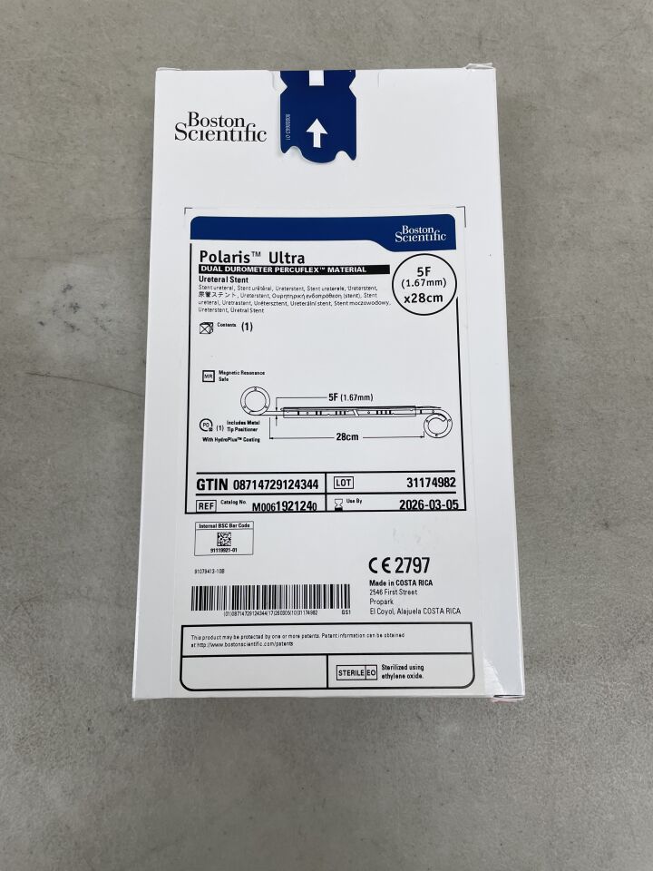 192124 - BOSTON SCIENTIFIC - Polaris Ultra Ureteral Stent - Dual Durometer Percuflex Material - 5Fr x 28cm, (BX/1) - ( Expiry Date: 2026-03-05 )