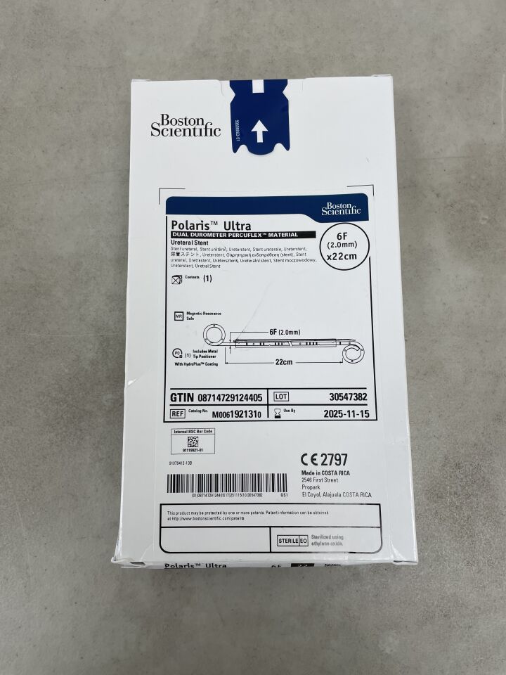 192131 - BOSTON SCIENTIFIC - Polaris Ultra Ureteral Stent - Dual Durometer Percuflex Material - 6Fr x 22cm, (BX/1) - ( Expiry Date: 2025-11-15 )