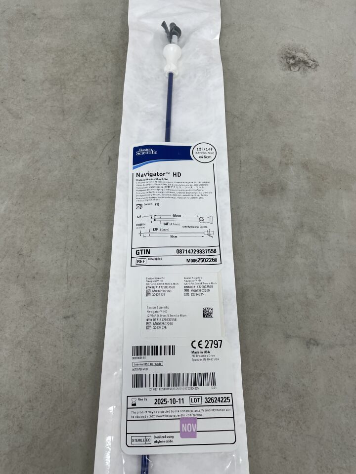 250226 - BOSTON SCIENTIFIC - Navigator HD Ureteral Access Sheath Set - 12Fr/14Fr x 46cm, (EA) - ( Expiry Date: 2025-10-11 )
