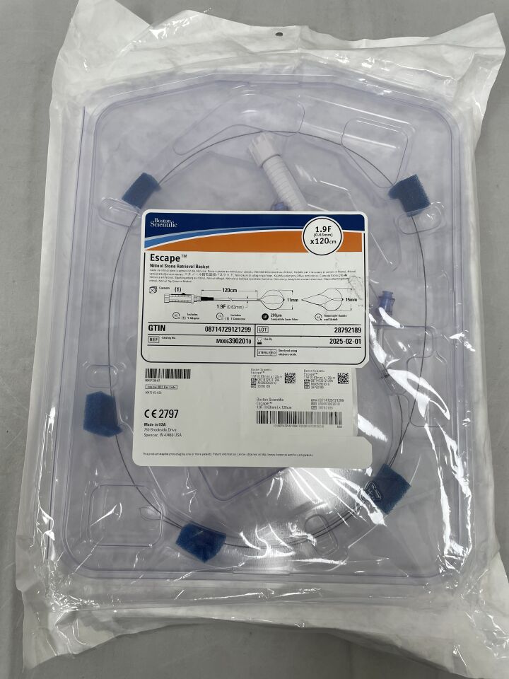390201 - BOSTON SCIENTIFIC - Escape Nitinol Stone Retrieval Basket - 1.9Fr x 120cm, (EA) - ( Expiry Date: 2025-10-12 )