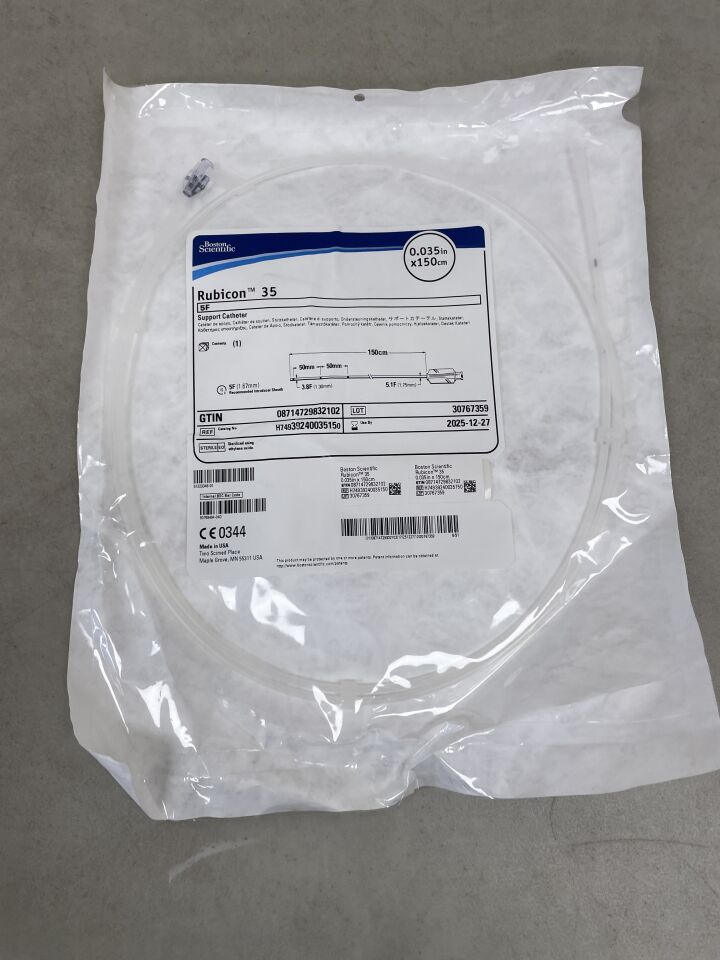 3924003515 - BOSTON SCIENTIFIC - Rubicon 35 Support Catheter - 5Fr - Straight - .035" x 150cm, (EA) - ( Expiry Date: 2025-12-27 )