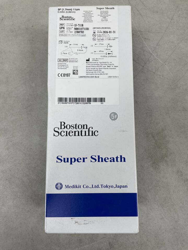 15-711B - BOSTON SCIENTIFIC - Super Sheath Introducer - 5Fr x 11cm, (BX/10) - ( Expiry Date: 2026-01-31 )