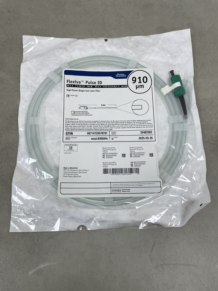 L840694 - BOSTON SCIENTIFIC - Flexiva Pulse ID High Power Single-Use Laser Fiber - 100W x 80HZ - 2.6m x 910µm, (EA) - ( Expiry Date: 2025-05-26 )