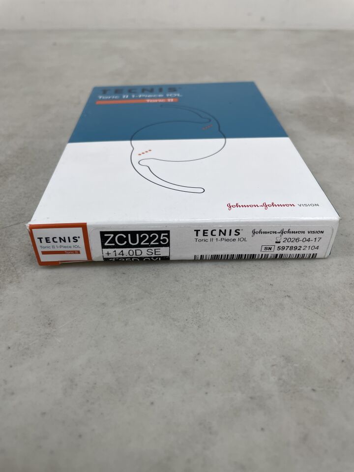 ZCU225U140 - JOHNSON & JOHNSON - Tecnis Toric II 1-Piece IOL, 2.25D CYL,  +14.0D SE, (BX/1) - ( Expiry Date: 2026-04-17 )