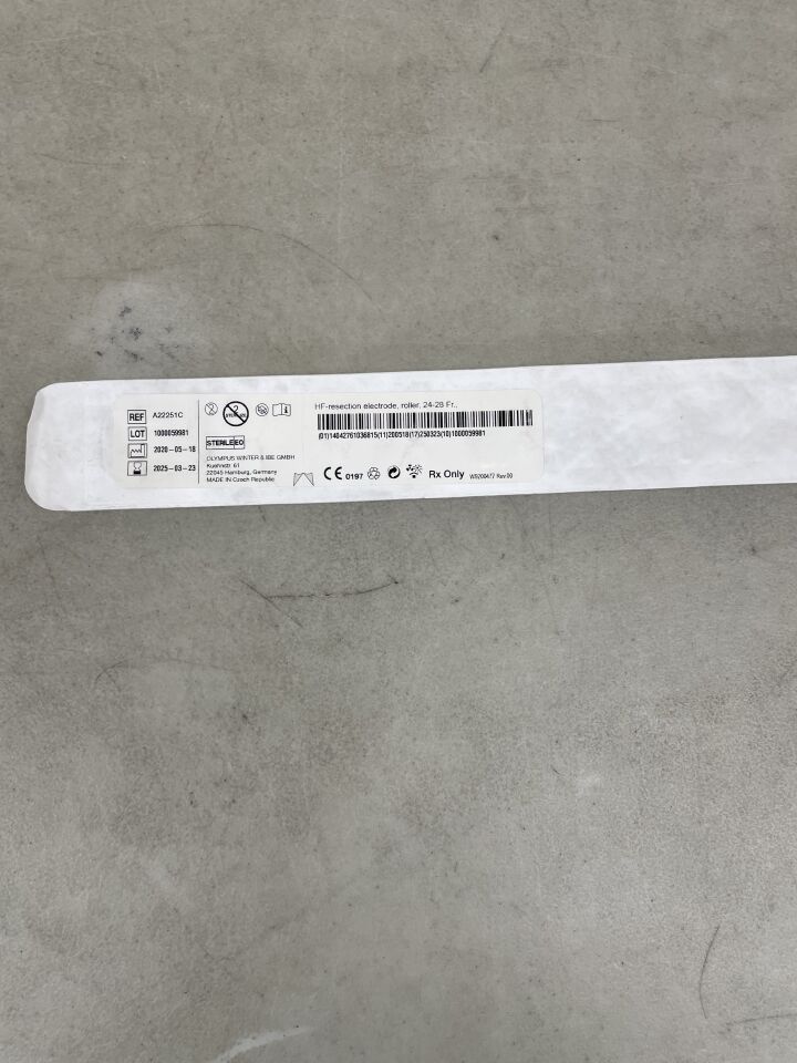 A22251C - OLYMPUS - HF Resection Electrode, Roller, 24 to 28 Fr Size, 12/30 Degree Angle, (EA) - ( Expiry Date: 2025-03-23 )