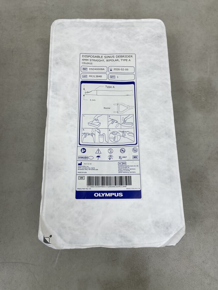 DSD4000BA - OLYMPUS - CELERIS Sinus Debrider, 4mm, Straight, Bipolar, Type A, (EA) - ( Expiry Date: 2026-02-09 )