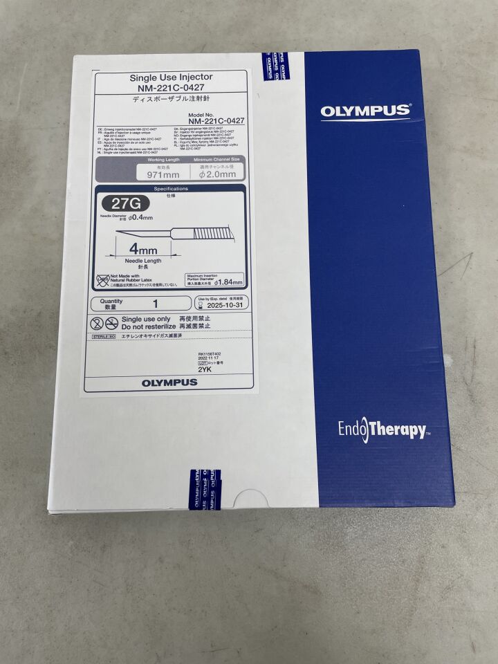 NM-221C-0427 - OLYMPUS - Injector 4mm x 27G, (BX/1) - ( Expiry Date: 2025-10-31 )