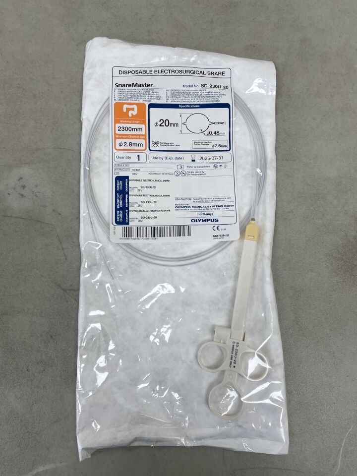 SD-230U-20 - OLYMPUS - SnareMaster 2.8mm x 230cm x 20mm, Oval Spiral, (EA) - ( Expiry Date: 2025-07-31 )