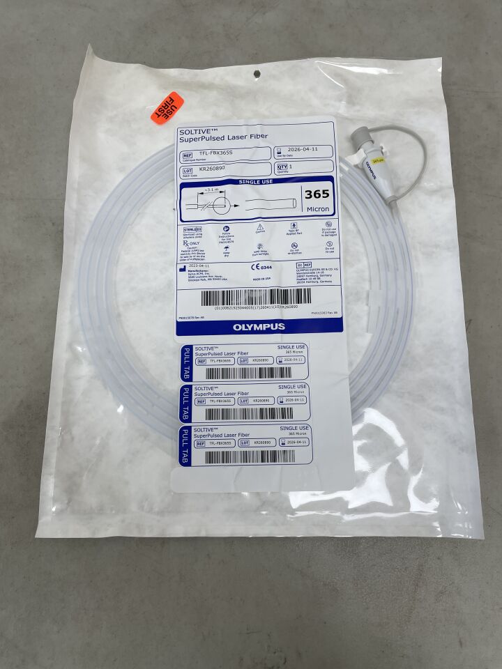 TFL-FBX365S - OLYMPUS - SOLTIVE SuperPulsed Laser Fiber 365µm, (EA) - ( Expiry Date: 2026-04-11 )