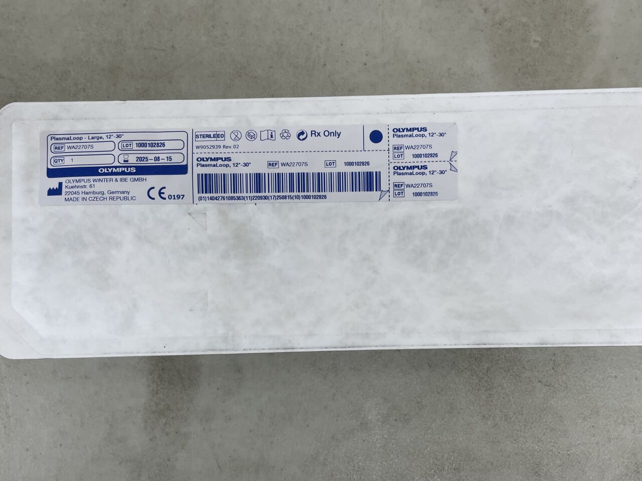 WA22707S - OLYMPUS - PlasmaLoop HF-Resection Electrode with Cable, Large Loop, 12°-30° ESG TURis, (EA) - ( Expiry Date: 2025-08-15 )