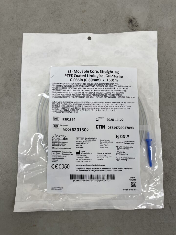 620130 - BOSTON SCIENTIFIC - PTFE Urologic Guidewire 0.035inch x 150cm, (EA) - ( Expiry Date: 2028-11-27 )