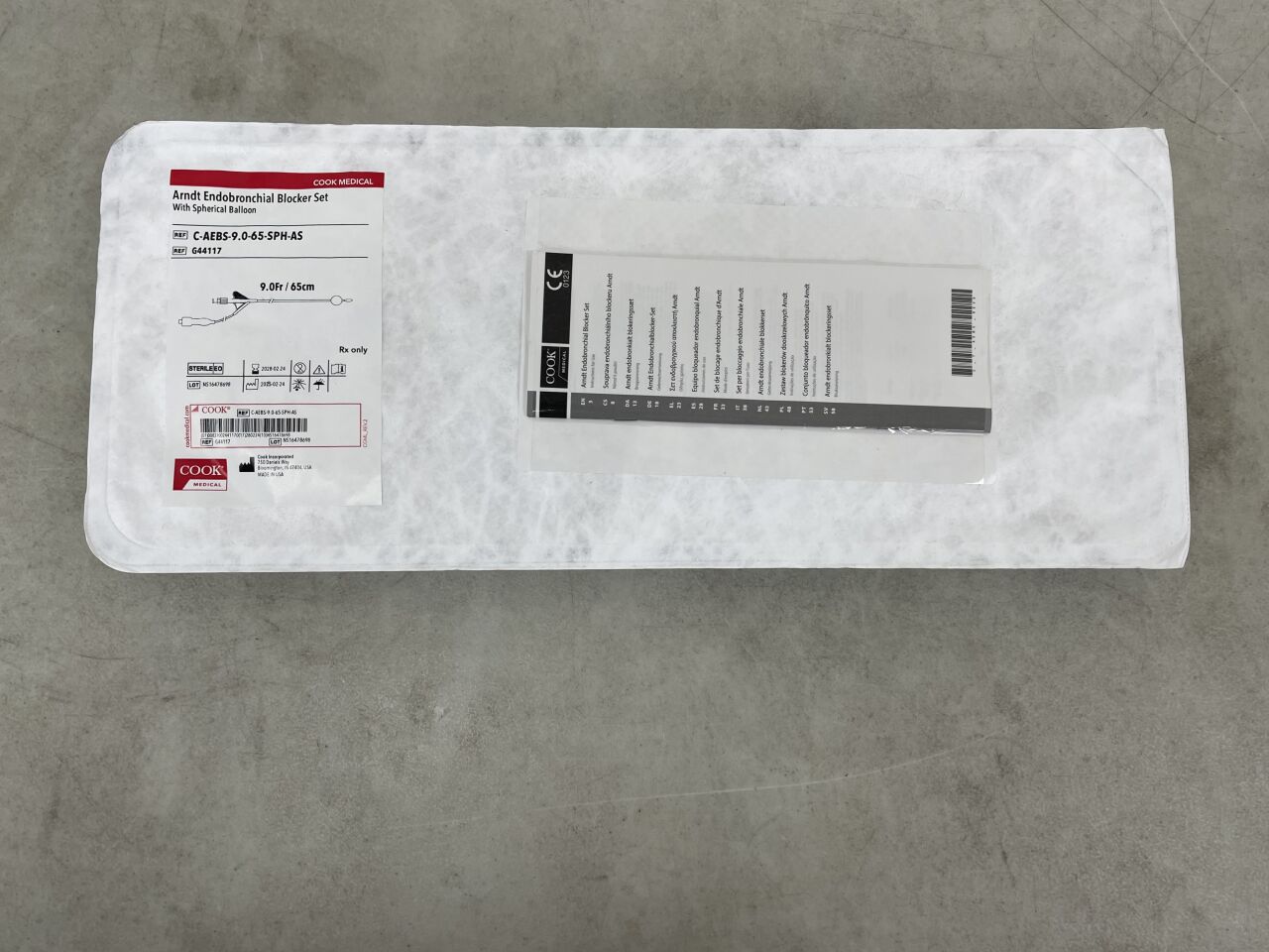 G44117 - COOK - Arndt Endobronchial Blocker Set w/Spherical Balloon 9F x 65cm, (EA) - ( Expiry Date: 2028-02-24 )