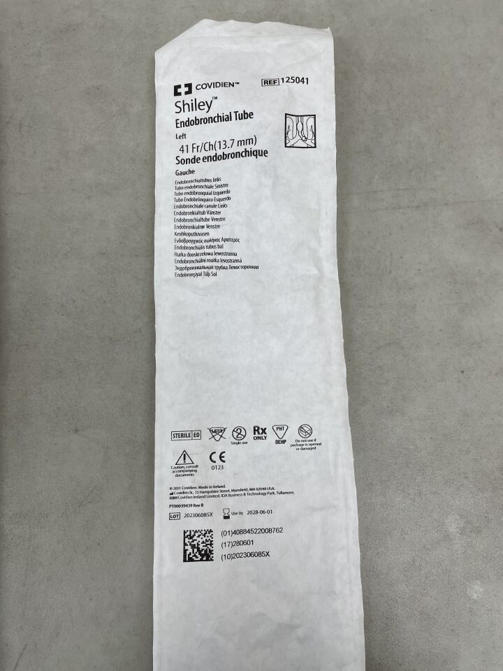 125041 - COVIDIEN - Shiley Endobronchial Tube, 41F (Part of Kit), (EA) - ( Expiry Date: 2028-06-01 )
