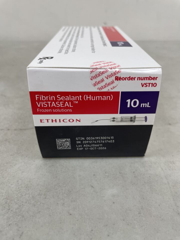 VST10 - ETHICON - Fibrin Sealant (Human) Vista Seal Frozen Solutions 10mL (PRODUCT NOT FROZEN), (BX/1) - ( Expiry Date: 2026-10-17 )