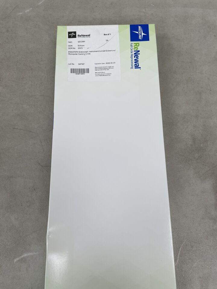 5DCSR - MEDLINE - ETHICON ReNewal Endopath Curved Reprocessed Scissors with Monopolar Cautery, 5 mm, (BX/1) - ( Expiry Date: 2028-05-01 )