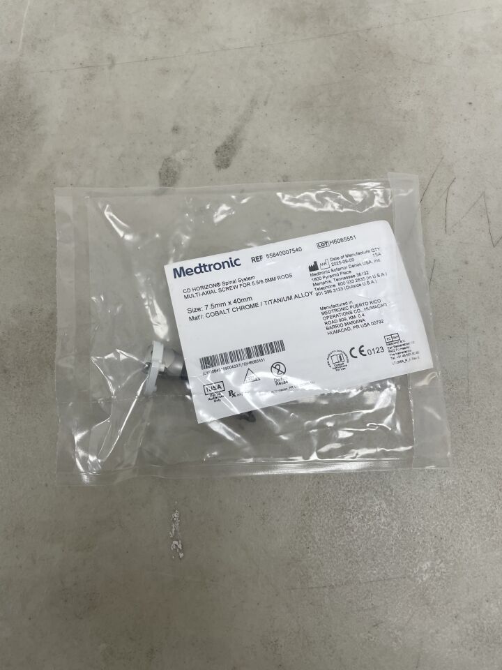 55840007540 - MEDTRONIC - CD Horizon Multi Axial Screw, 7.5 x 40mm, (EA) - ( Expiry Date: 2099-12-31 )