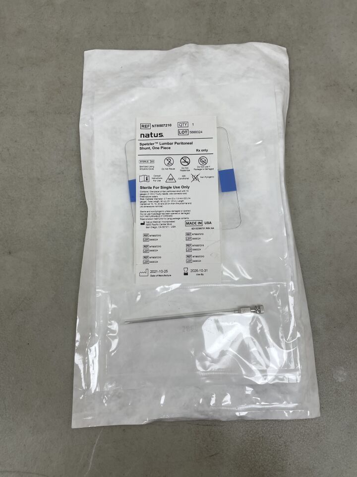 NT8507210 - NATUS - Spetzler Lumbar-Peritoneal Shunt Kit, 80cm, (EA) - ( Expiry Date: 2026-10-31 )