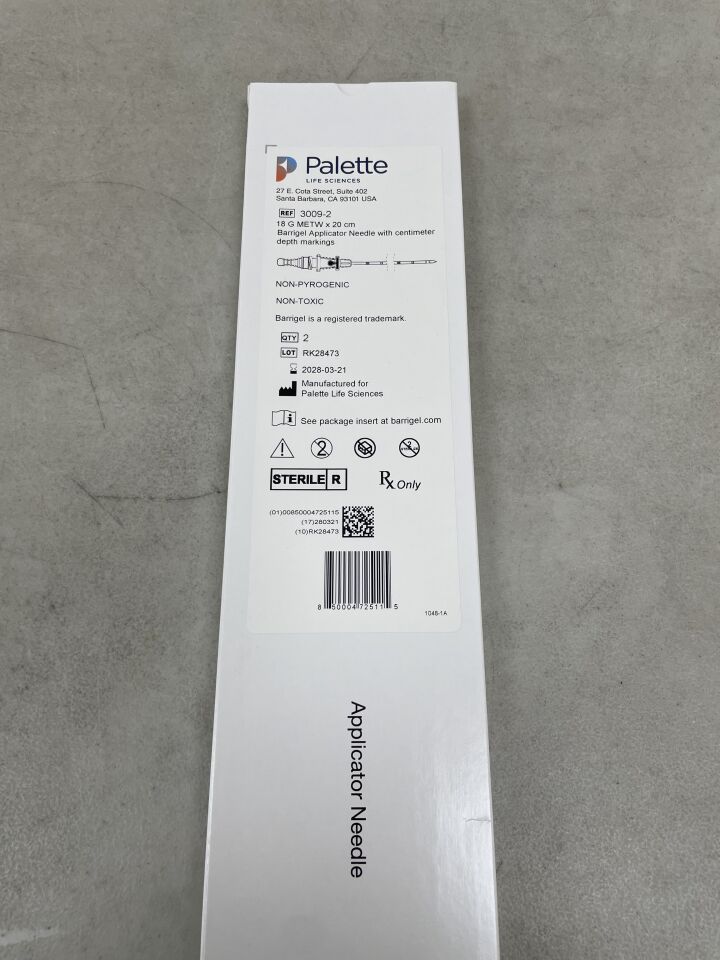 3009-2 - PALETTE LIFE SCIENCES - Barrigel Applicator Needle, (BX/2) - ( Expiry Date: 2028-03-21 )