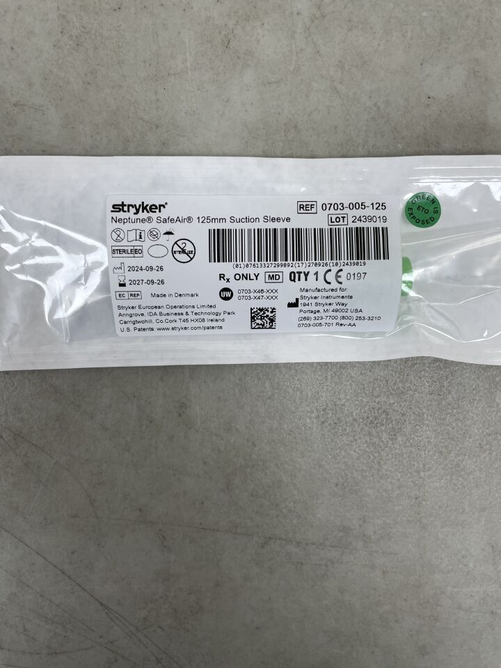 0703-005-125 - STRYKER - Neptune Suction Sleeve 125mm, (EA) - ( Expiry Date: 2027-09-26 )