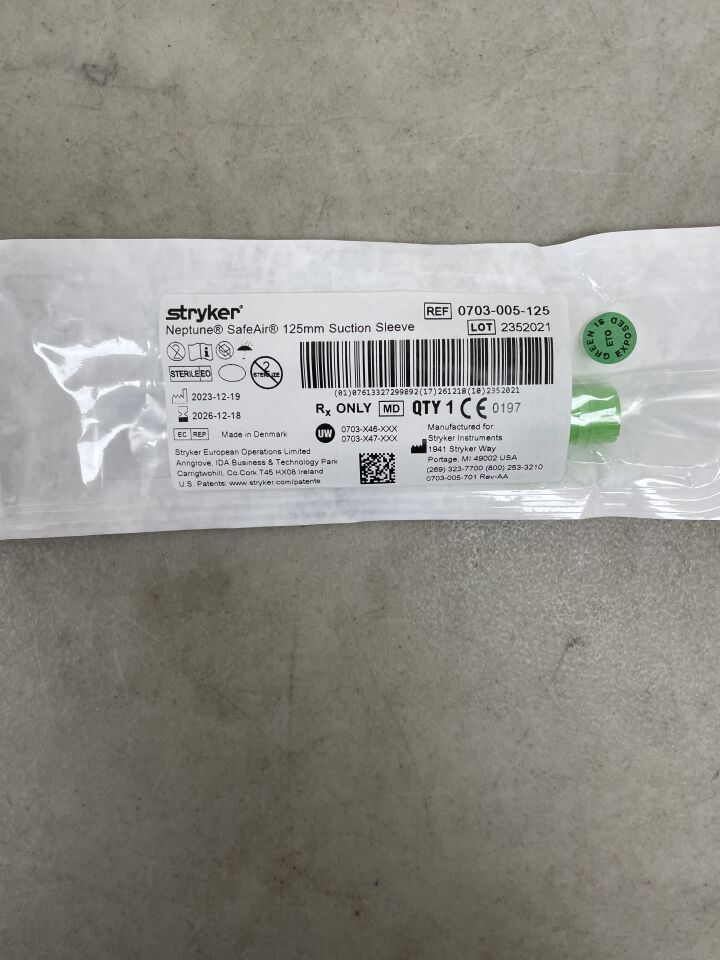 0703-005-125 - STRYKER - Neptune Suction Sleeve 125mm, (EA) - ( Expiry Date: 2026-12-18 )