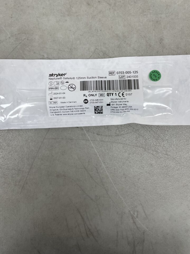 0703-005-125 - STRYKER - Neptune Suction Sleeve 125mm, (EA) - ( Expiry Date: 2027-01-03 )