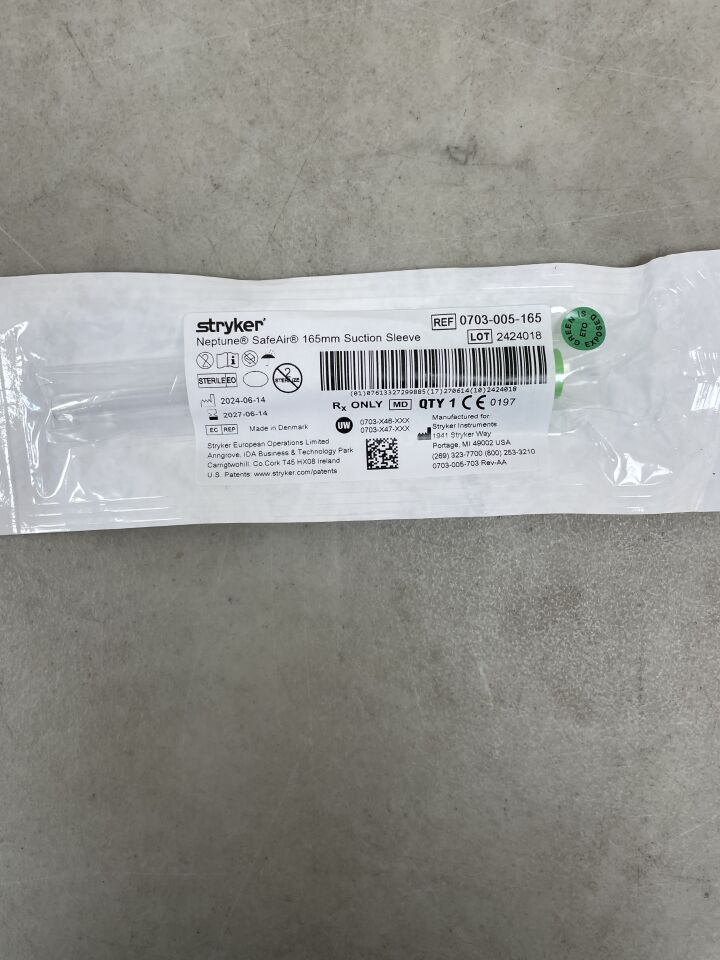 0703-005-165 - STRYKER - Neptune Suction Sleeve 165mm, (EA) - ( Expiry Date: 2027-06-14 )