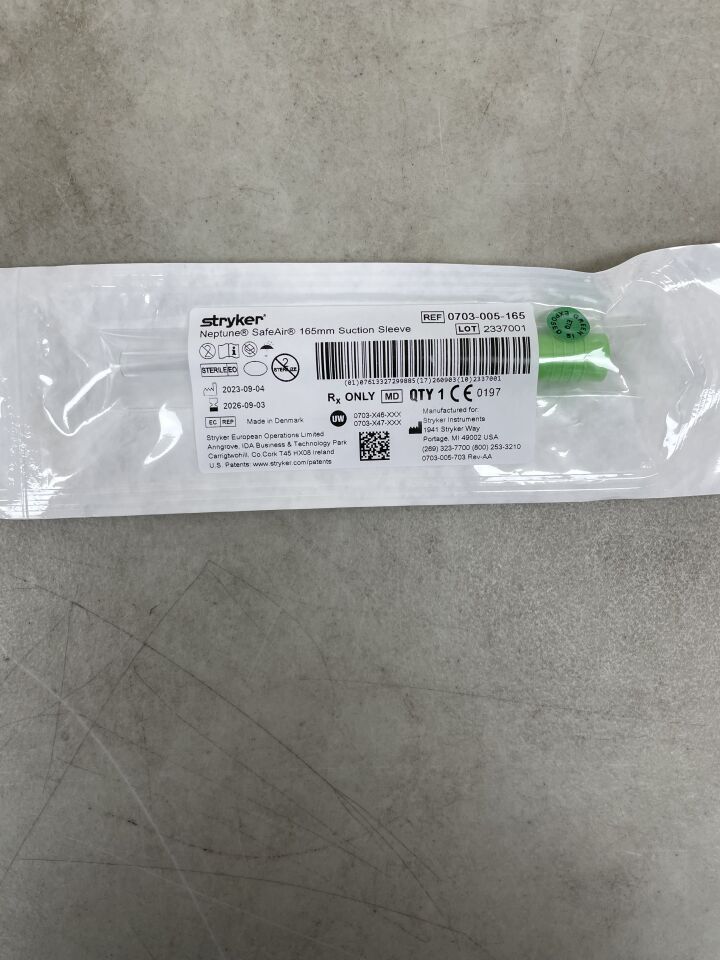 0703-005-165 - STRYKER - Neptune Suction Sleeve 165mm, (EA) - ( Expiry Date: 2026-09-03 )
