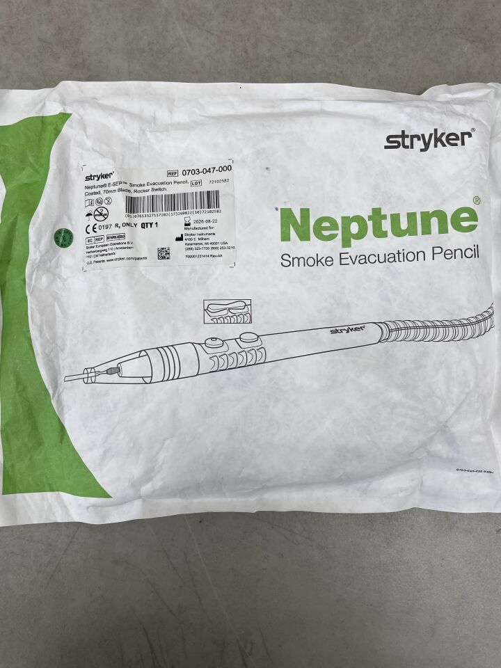 0703-047-000 - STRYKER - Neptune Smoke Evacuation Pencil, Rocker, Coated 70mm, (EA) - ( Expiry Date: 2026-08-22 )