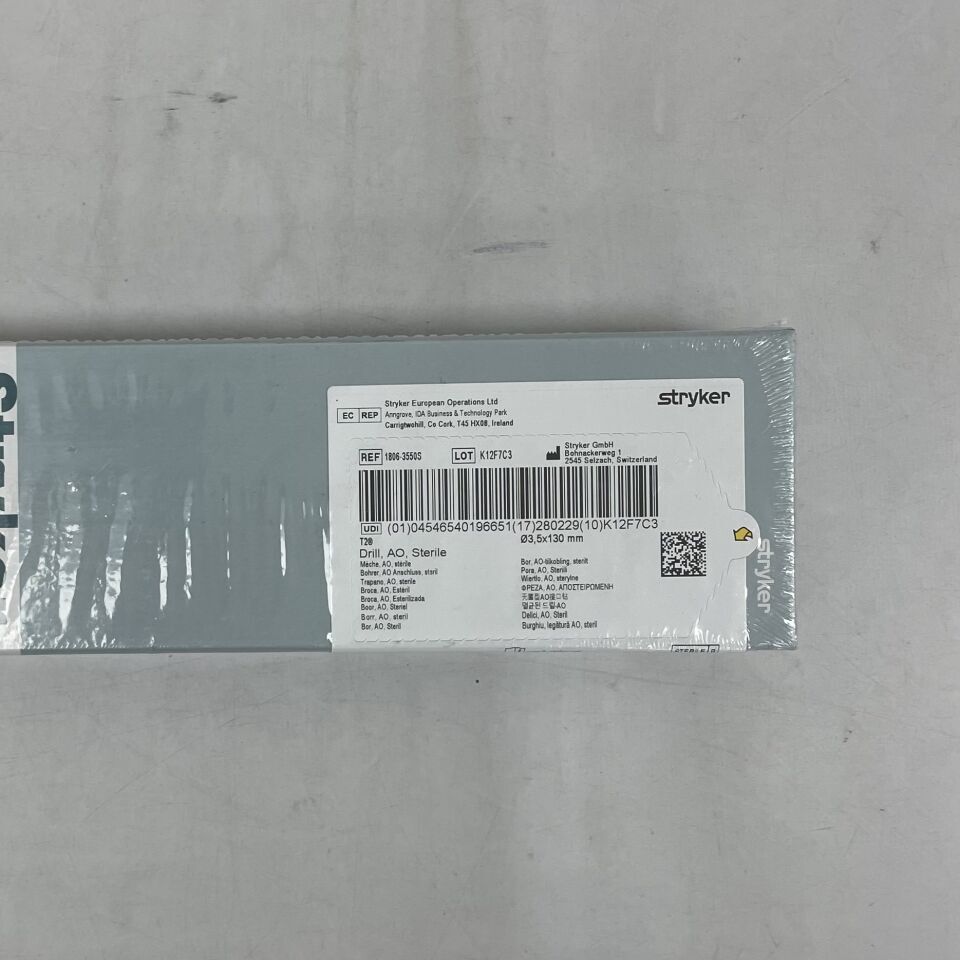1806-3550S - STRYKER - T2 Drill, AO, 3.5 dia x 130 mm, (BX/1) - ( Expiry Date: 2028-02-29 )