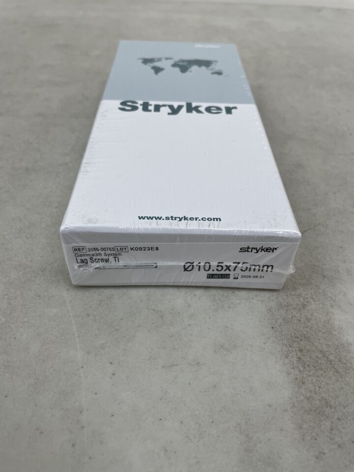 3060-0075S - STRYKER - Titanium Lag Screw, 10.5 dia. x 75 mm Length, (BX/1) - ( Expiry Date: 2026-08-31 )