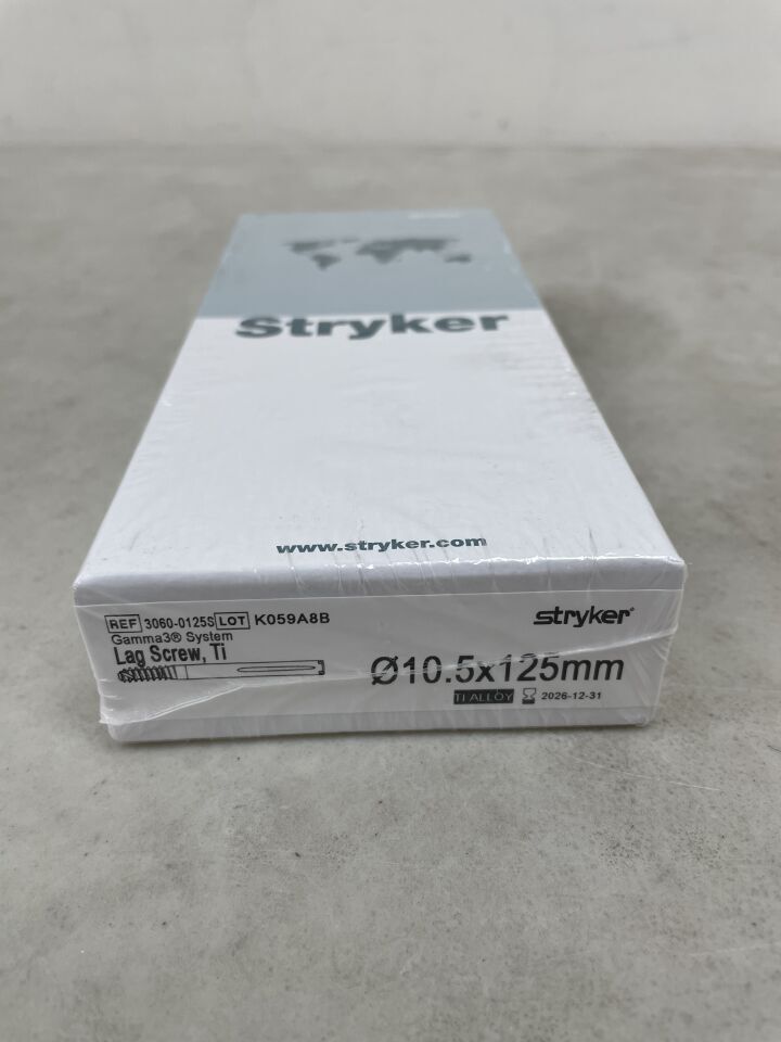 3060-0125S - STRYKER - Gamma3 System Lag Screw, Ti 10.5 x 125mm, (BX/1) - ( Expiry Date: 2026-12-31 )