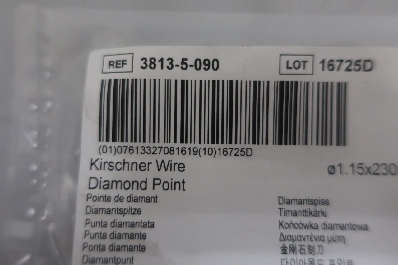 3813-5-090 - STRYKER - kirschner wire diamond point , (EA) - ( Expiry Date: 2099-12-31 )