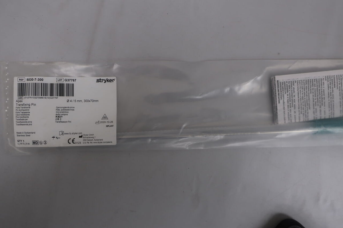 5030-7-300 - STRYKER - Apex Transfixing Pin 4/5mm, 300x70mm, (EA)