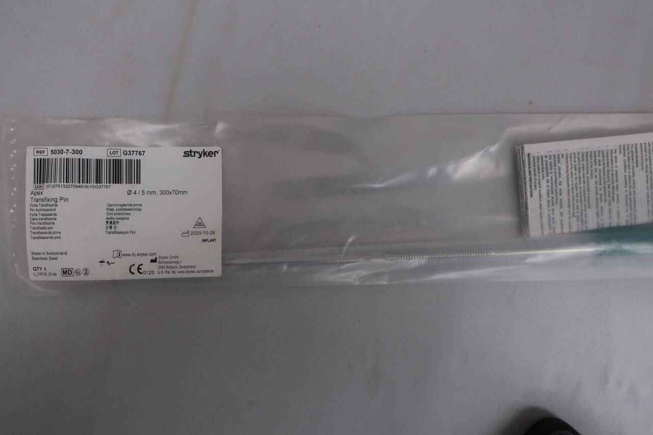 5030-7-300 - STRYKER - Apex Transfixing Pin 4/5mm, 300x70mm, (EA) - ( Expiry Date: 2099-12-31 )