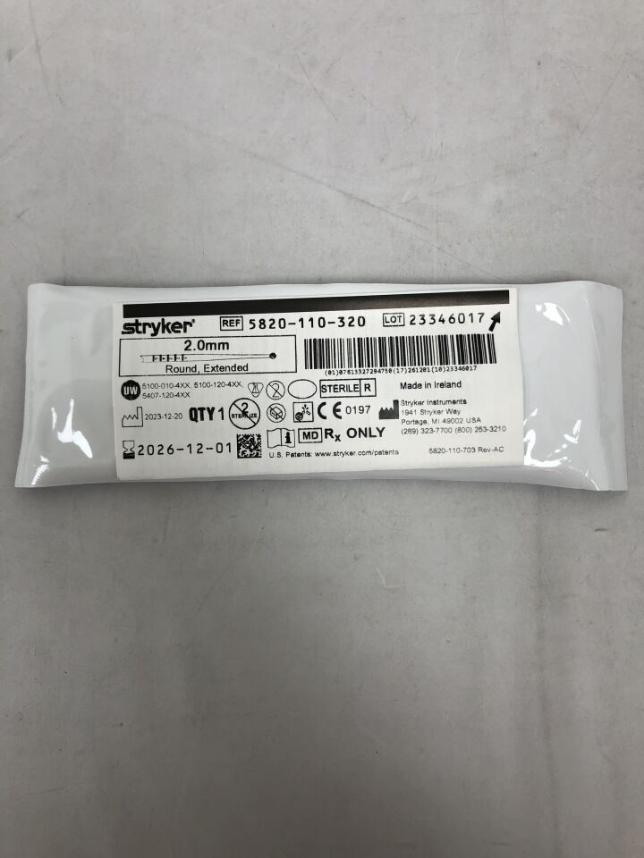 5820-110-320 - STRYKER - Round, Extended Cutting Bur, 2.0mm, (EA) - ( Expiry Date: 2026-12-01 )