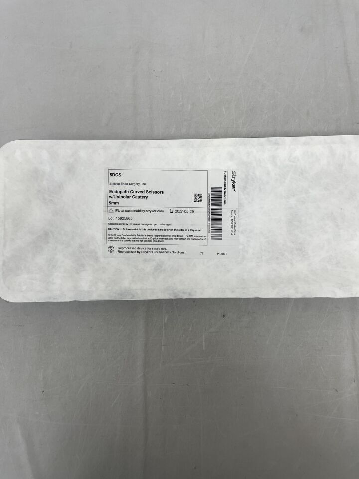 5DCSREP - STRYKER - ETHICON Endopath Curved Scissors with Monopolar Cautery, 5 mm dia., (EA) - ( Expiry Date: 2027-05-29 )