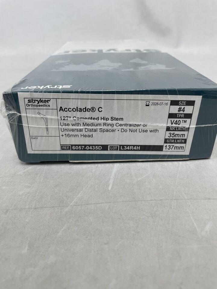 6057-0435D - STRYKER - Accolade C Femoral Hip Stem, 4 Size, 46 mm Offset, 4 Size, (BX/1) - ( Expiry Date: 2028-07-16 )