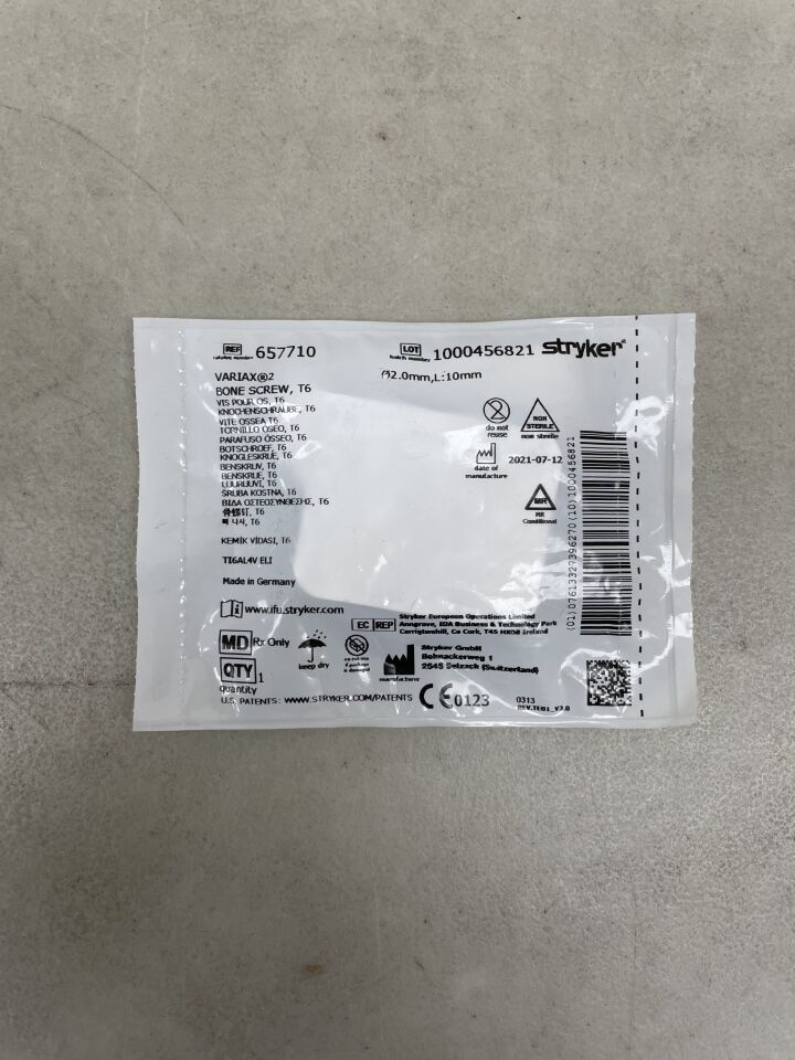 657710 - STRYKER - VariAx 2 Bone Screw, 2.0 x 10mm, (EA) - ( Expiry Date: 2099-12-31 )