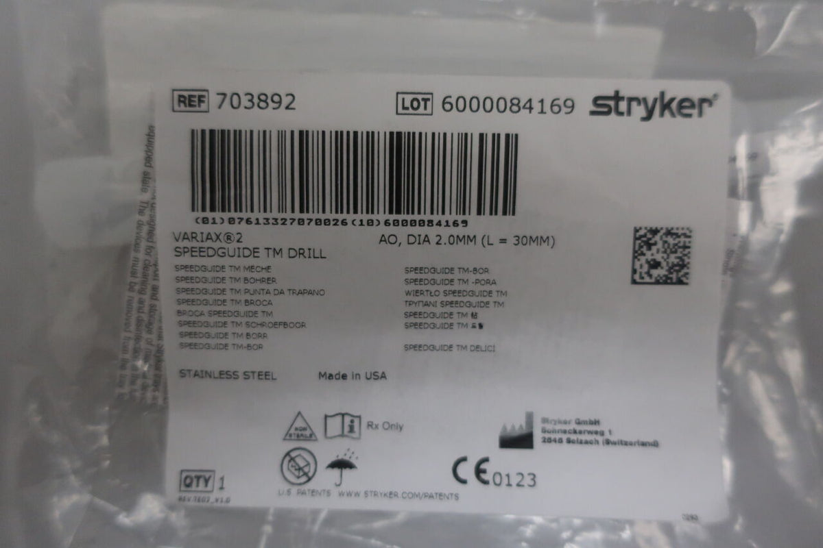 703892 - STRYKER - speedguide tm drill, ()