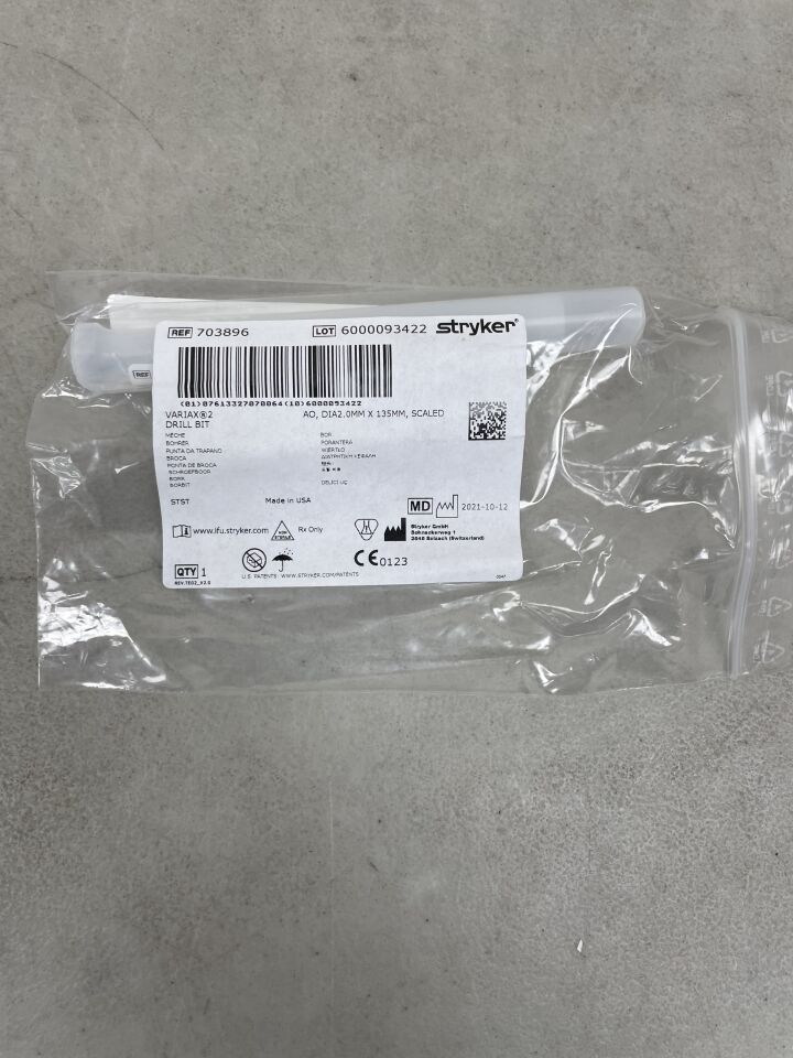 703896 - STRYKER - VariAx 2 Drill Bit, AO, Scaled, 2.0 x 135mm, (EA) - ( Expiry Date: 2099-12-31 )