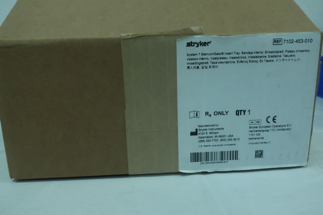 7102-453-010 - STRYKER - System 7 Sternum/Sabo Insert Tray, (BX/1) - ( Expiry Date: 2099-12-31 )