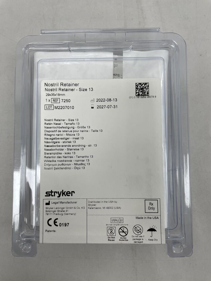 7250 - STRYKER - Nostril Retainer - Size 13, (EA) - ( Expiry Date: 2027-07-31 )