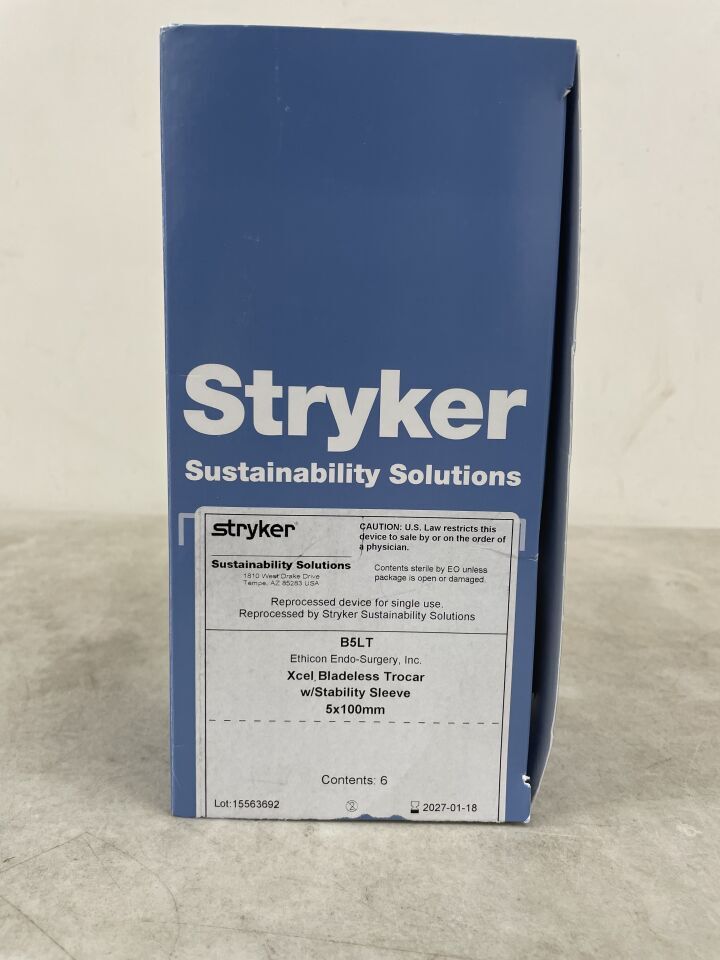 B5LTREP - STRYKER - ETHICON Endopath XCEL Bladeless Trocar with Stability Sleeve, 5mm, (BX/6) - ( Expiry Date: 2027-01-18 )