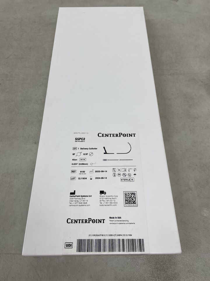 9182 - CENTERPOINT - SSPC2 Delivery Catheter - C-shape - 8Fr/6.5Fr x 40cm x .035", (BX/1) - ( Expiry Date: 2024-09-14 )