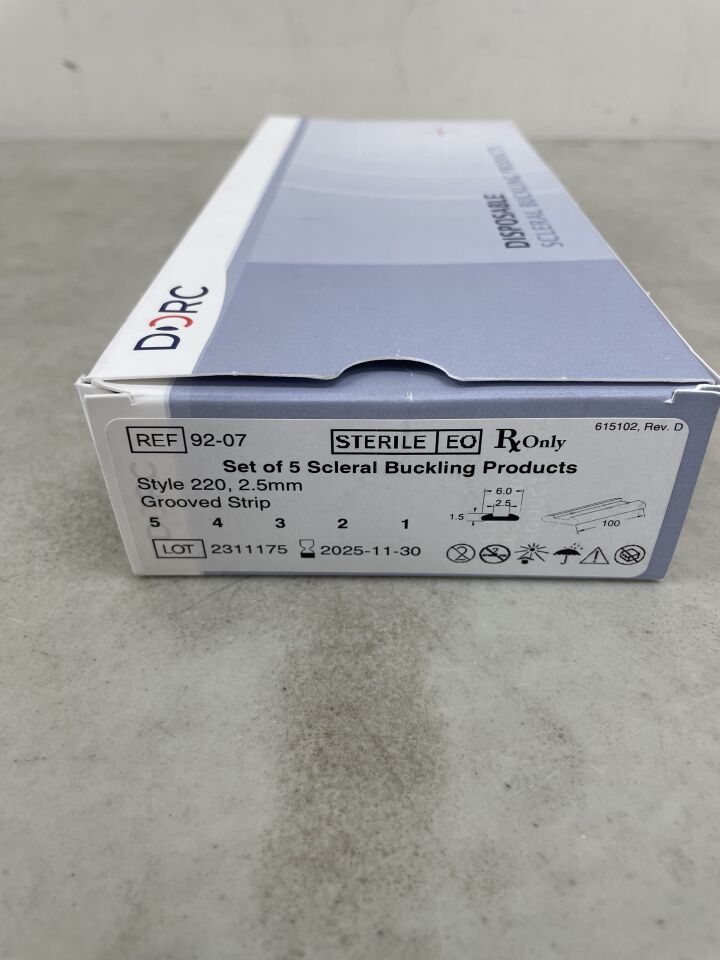 92-07 - DORC - Scleral Buckling Products: Style 220, 2.5mm Grooved Strip, (BX/5) - ( Expiry Date: 2025-11-30 )