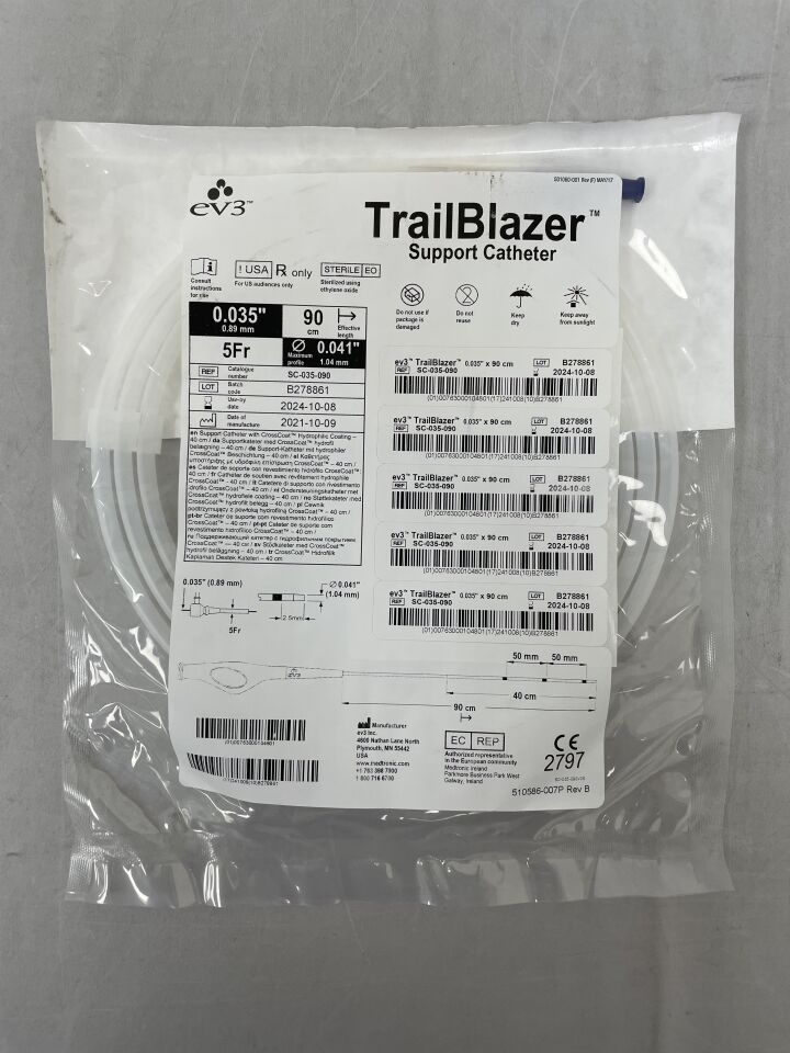 SC-035-090 - EV3 - TrailBlazer Support Catheter - 5Fr x .035" x 90cm, (EA) - ( Expiry Date: 2026-01-16 )