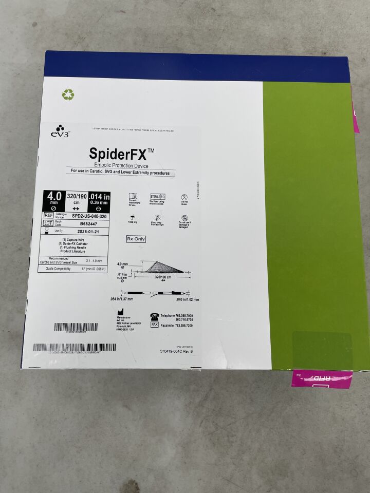 SPD2-US-040-320 - EV3 - SpiderFX Embolic Protection Device, 4 mm Filter Size, (BX/1) - ( Expiry Date: 2026-01-21 )